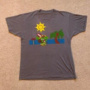 Vtg 80s‎ Jimmy Buffett Margaritaville Cartoon Graphic Tour Shirt Large